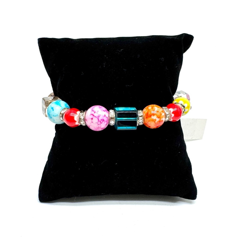 Carol for Eva Graham Multicolor Beaded Stretch Bracelet - Picture 4 of 9
